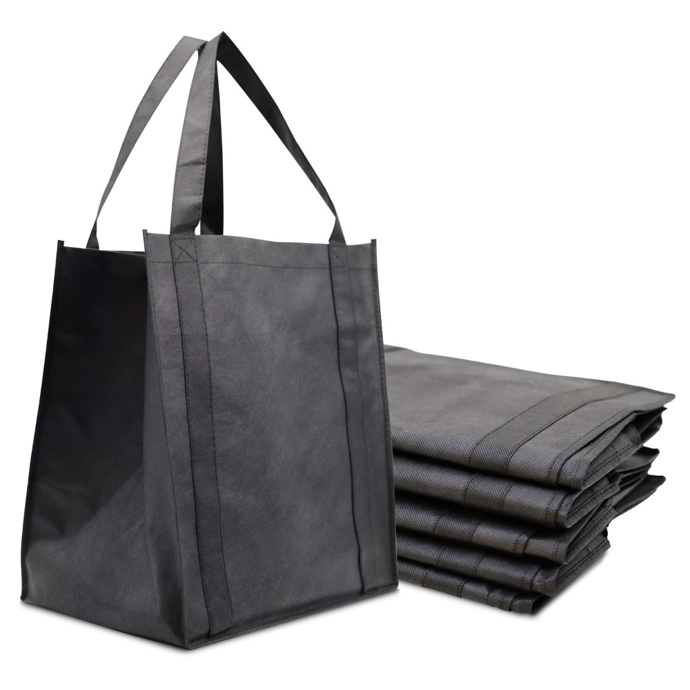 Heavy Duty Tote Bag Reusable Recyclable Eco-Friendly Non-Woven Bag - 5CT gallery