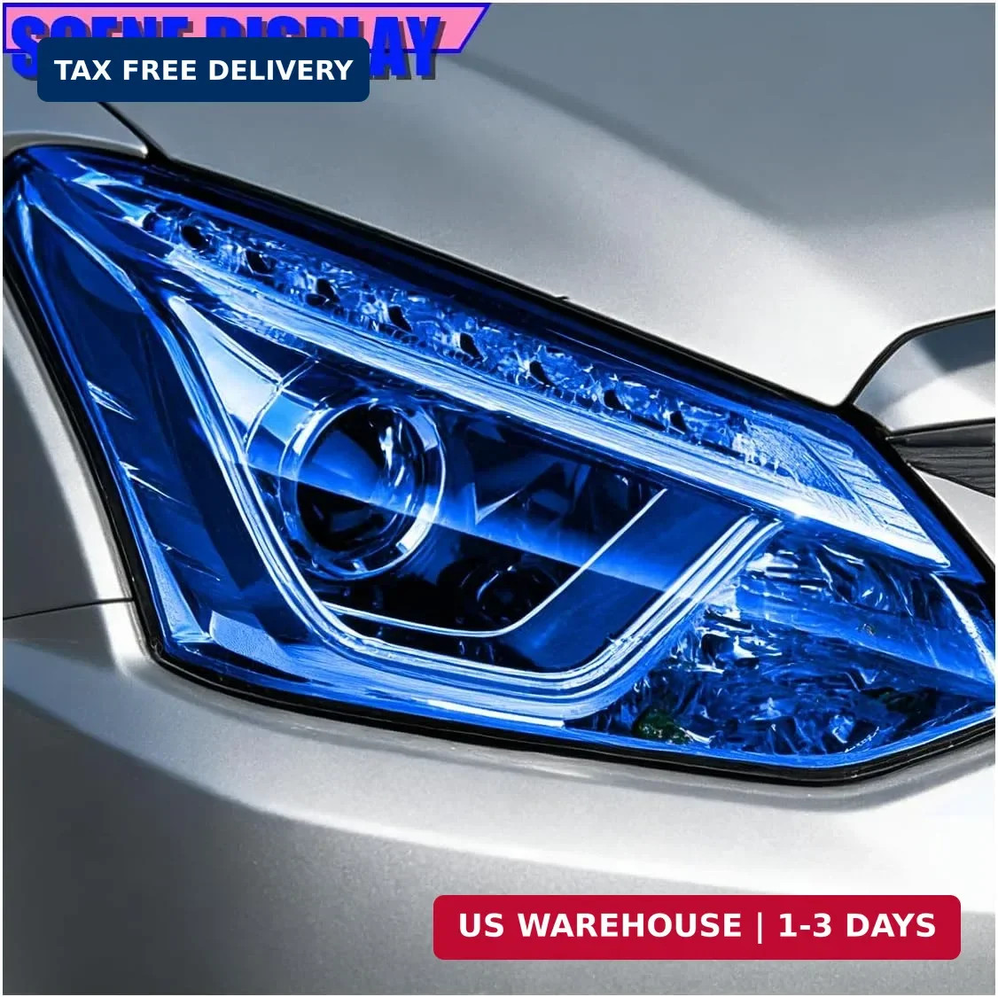 Craedli 11.88×48 Inches Car Light Tint Film, Self-Adhesive Car Headlight Taillig gallery
