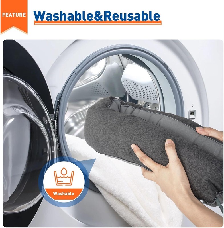Washable 36 Inch Door Draft Blocker with Weighted Design for -Round Comfort gallery