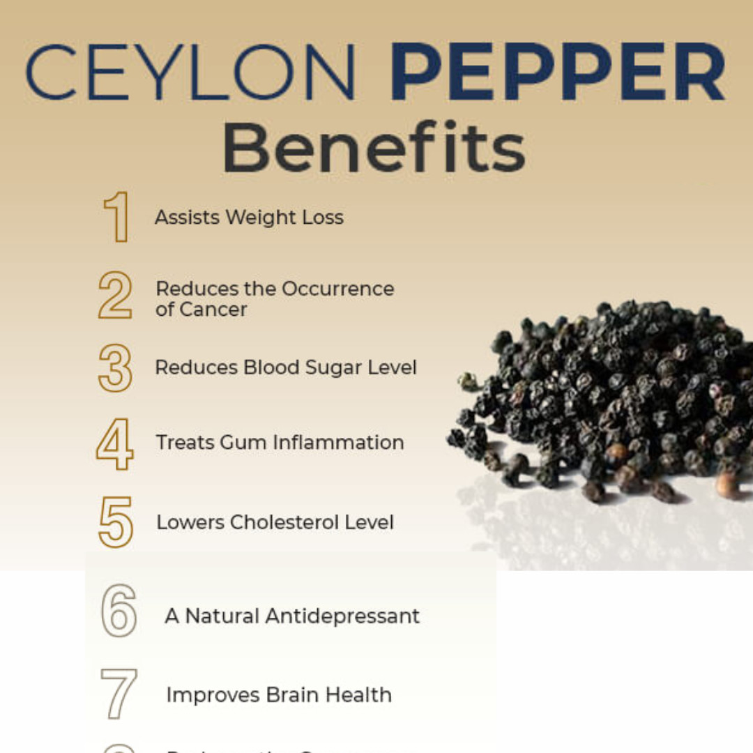 Ceylon Black Pepper Powder | Peppercorns Sri Lanka spices Pure Organic Natural gallery