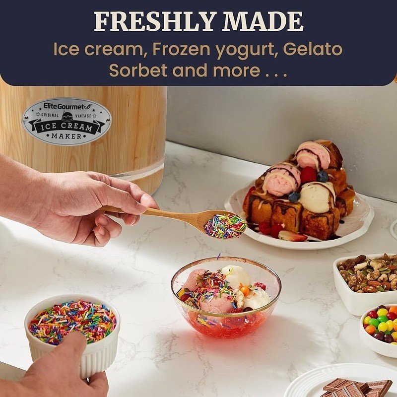 Electric Ice Cream Maker 4 Quart Quick Easy Clean Whisper Quiet Operation New gallery