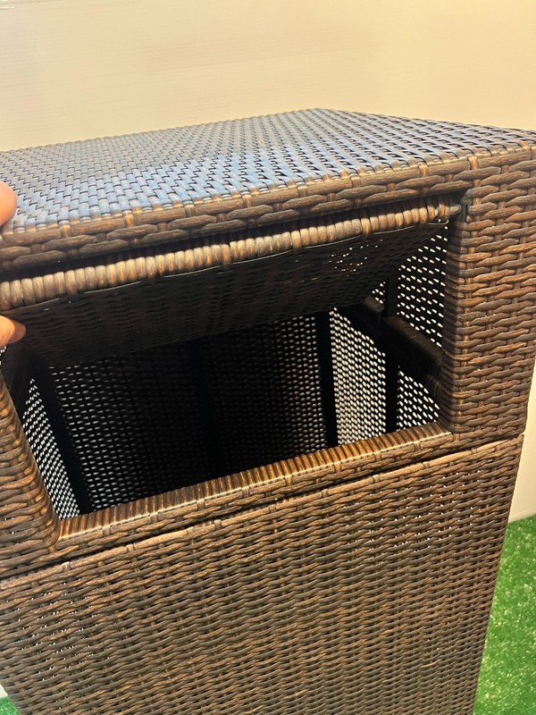 Stylish & Durable Waste Solution Casablanca Outdoor Trash Bin, Wicker gallery