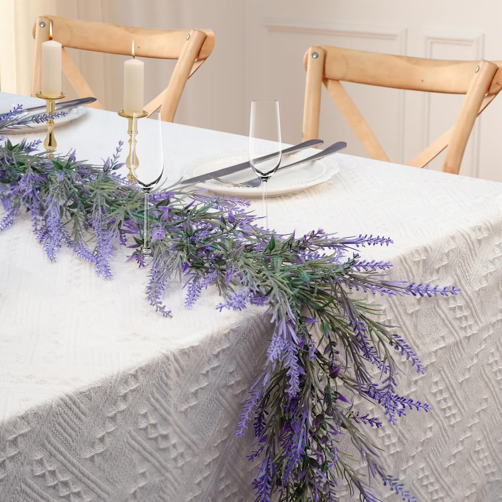 Spring Summer Lavender Garland 6Ft Purple Artificial All Year Garlands gallery