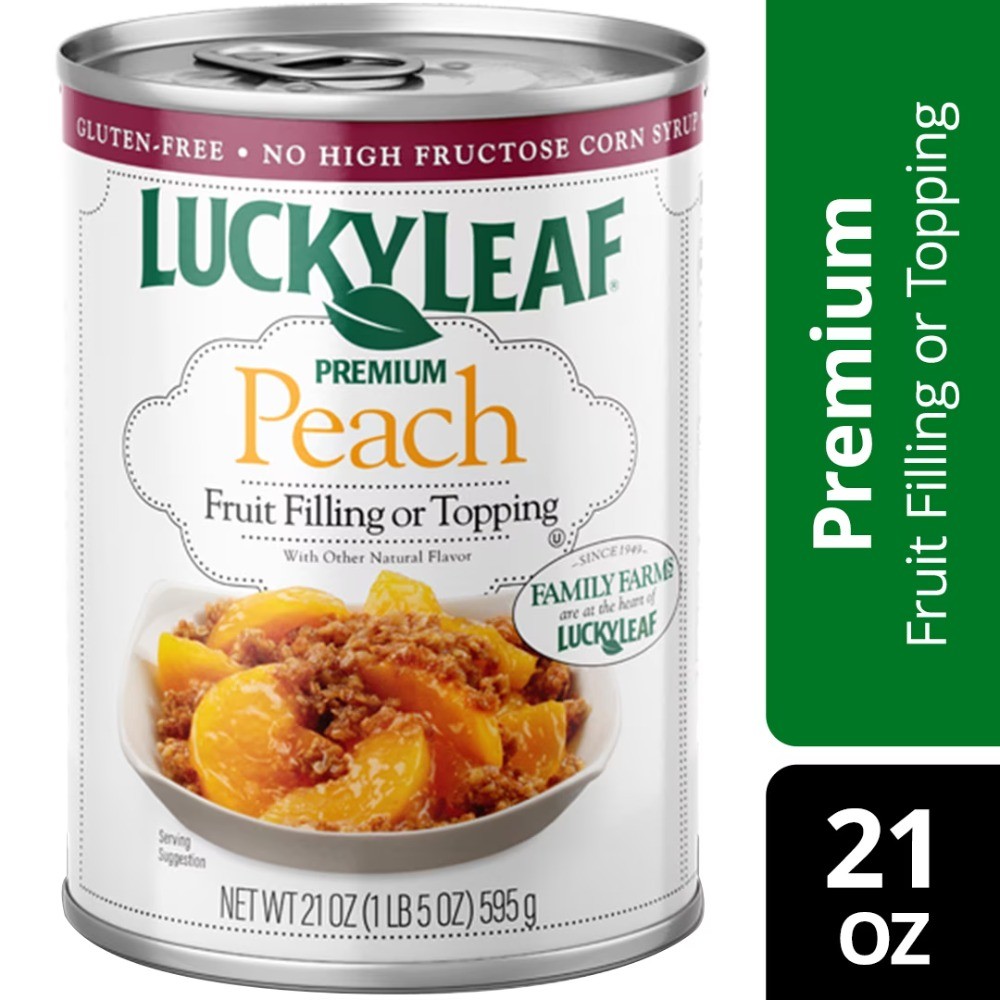 (4 pack) Leaf Premium Peach Fruit Filling & Topping, 21 oz gallery
