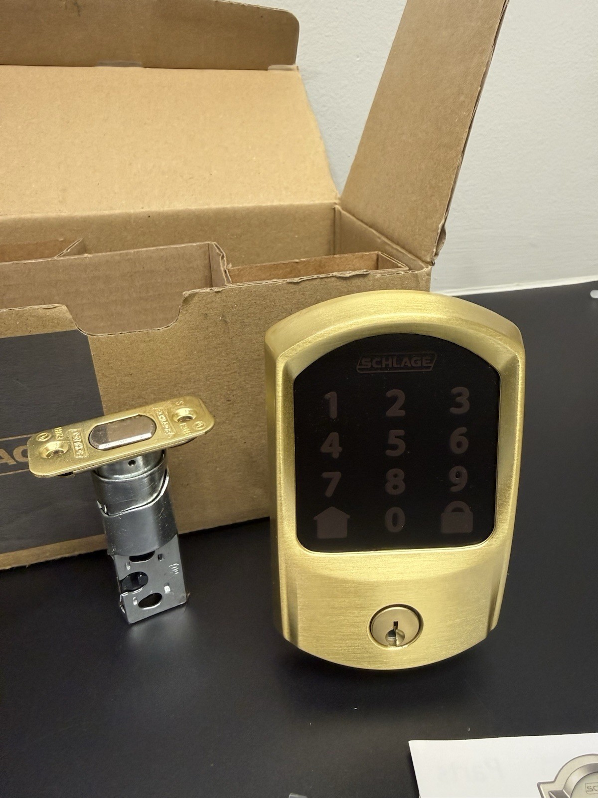 SCHLAGE ENCODE SMART WIFI DEADBOLT Greenwich Trim Satin Brass BE489WBGRW608 gallery