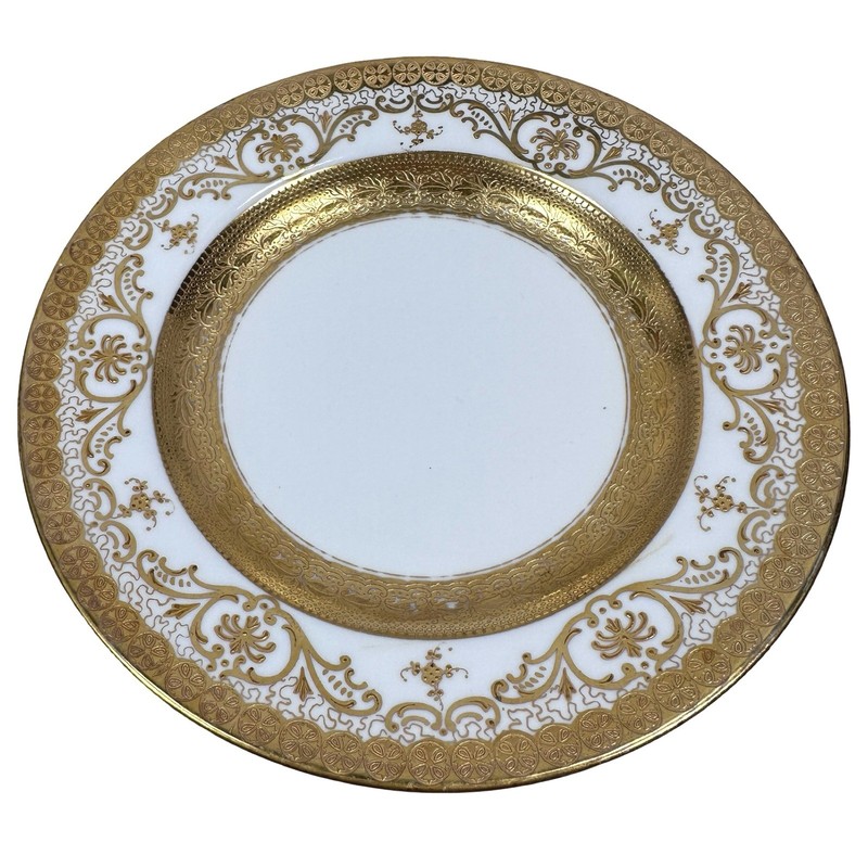 Crown Sutherland England for Stern Brothers Gold Encrusted Salad Plates Set of 3 gallery