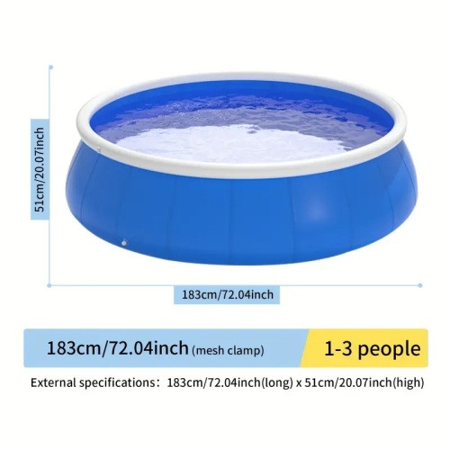 Inflatable Pool 72-144in Coil Mesh Swimming Pool 4 Size gallery