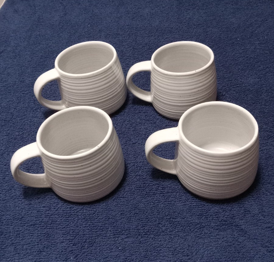 Better Homes & Gardens ABBOTT Ribbed Speckled Stoneware Mug 16 oz Set of 4 gallery