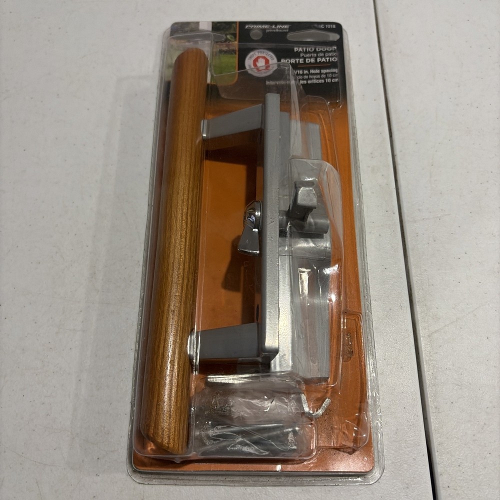 Prime-Line C 1018 3-15/16 In. Hole Center. Sliding Patio Door Handle With Wood