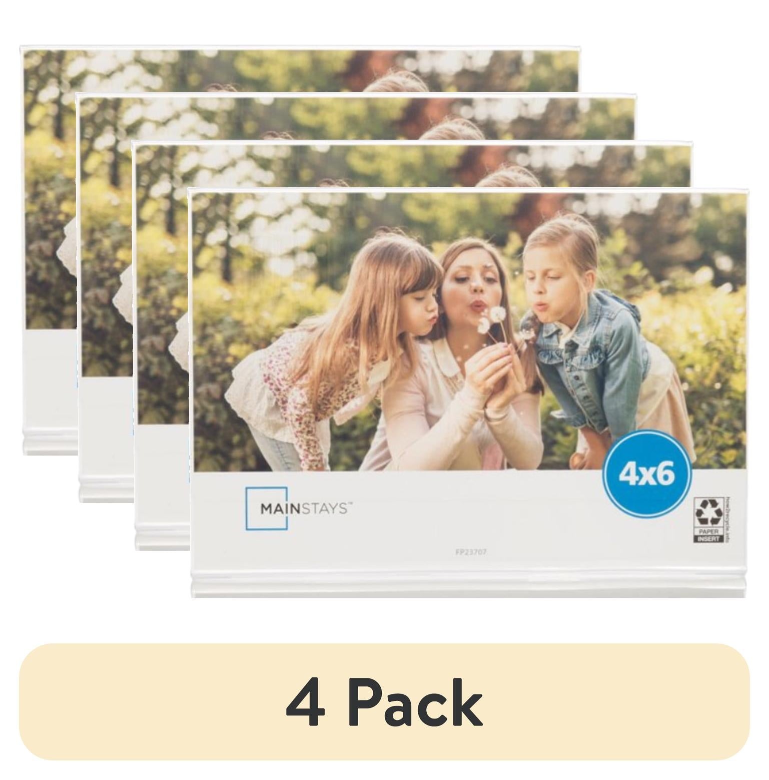 (4 pack) 4" x 6" Horizontal Bent Acrylic Tabletop Picture Frame gallery