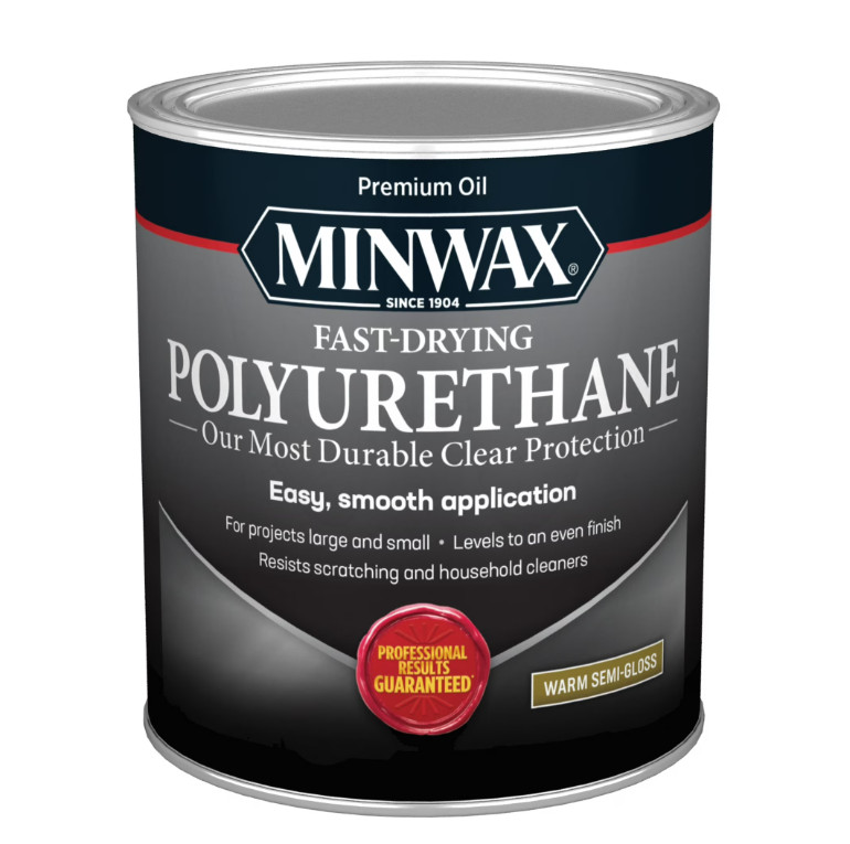 Minwax Fast-Drying Polyurethane, Gloss, Clear, 1 Quart