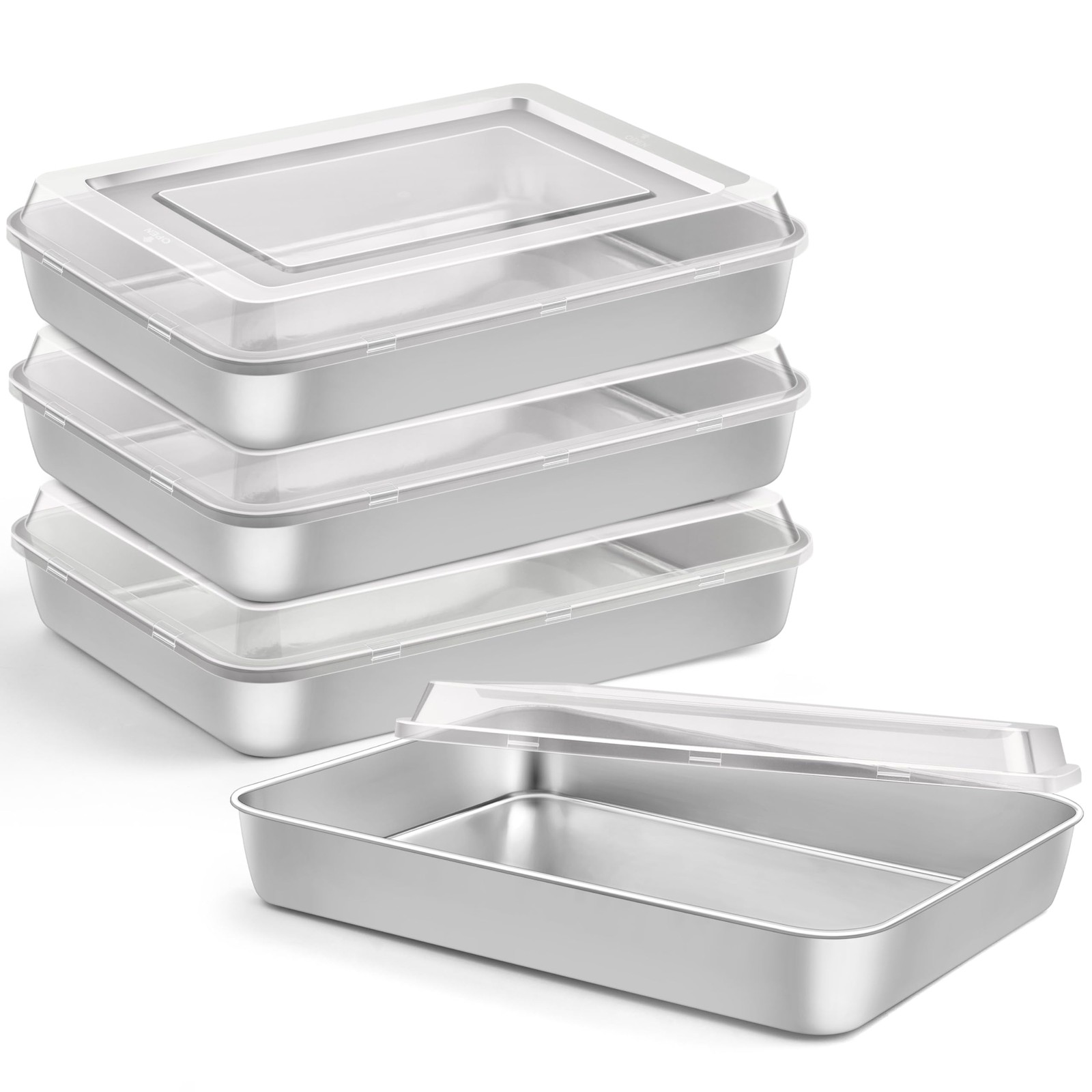 9¾ x 12½ x 2 Inch Baking Pans Set, Stainless Steel Retangle Sheet Cake Lasagn... gallery