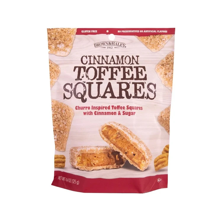 Brown & Haley 4 oz CINNAMON TOFFEE SQUARES Like Disneyland Churro Toffee BB 9/26 gallery