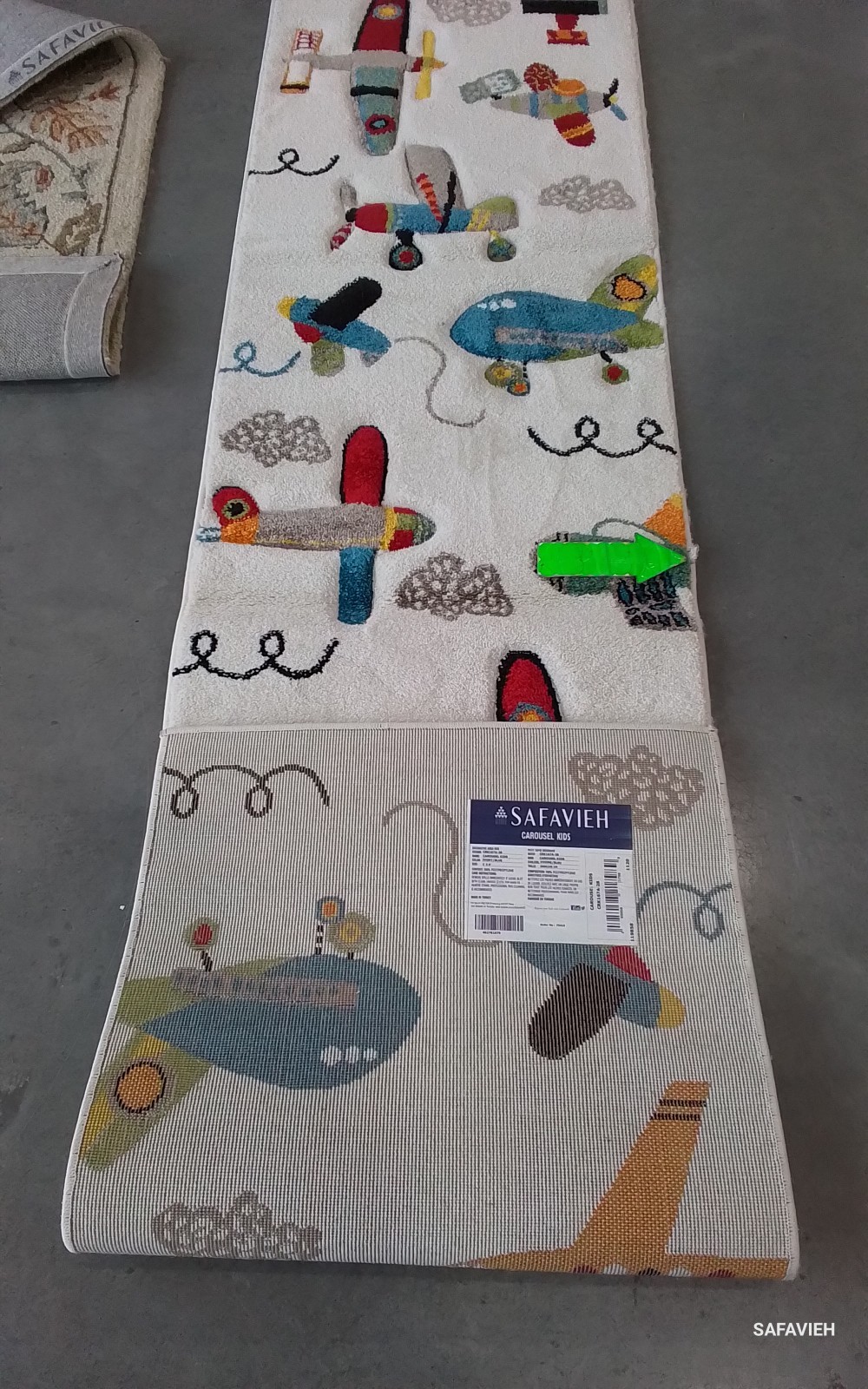IVORY BLUE 2'-0" x 8'-0" Damaged Binding Rug Reduced Price 1172783669 CRK167A-28 gallery