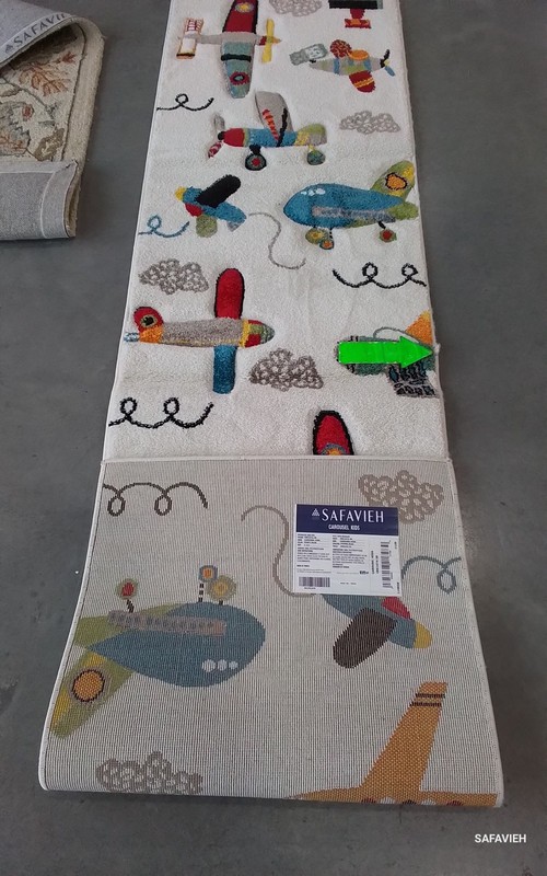 IVORY BLUE 2'-0" x 8'-0" Damaged Binding Rug Reduced Price 1172783669 CRK167A-28 gallery