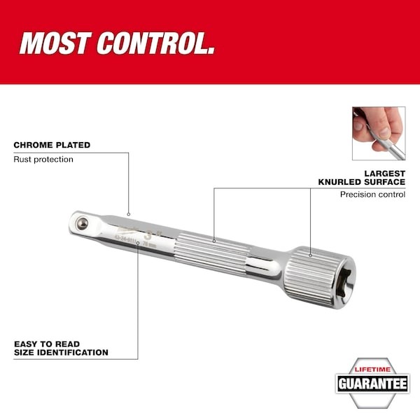Milwaukee Tool 43-24-9111 Socket Extension 3 In L, 1 Pieces, Chrome gallery