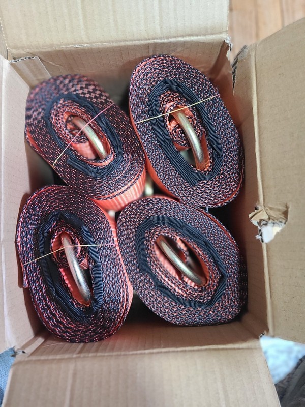 Car Tie down Straps for Trailers- 4 Pack 2"X16' with Tire Strap 3,300Lb gallery