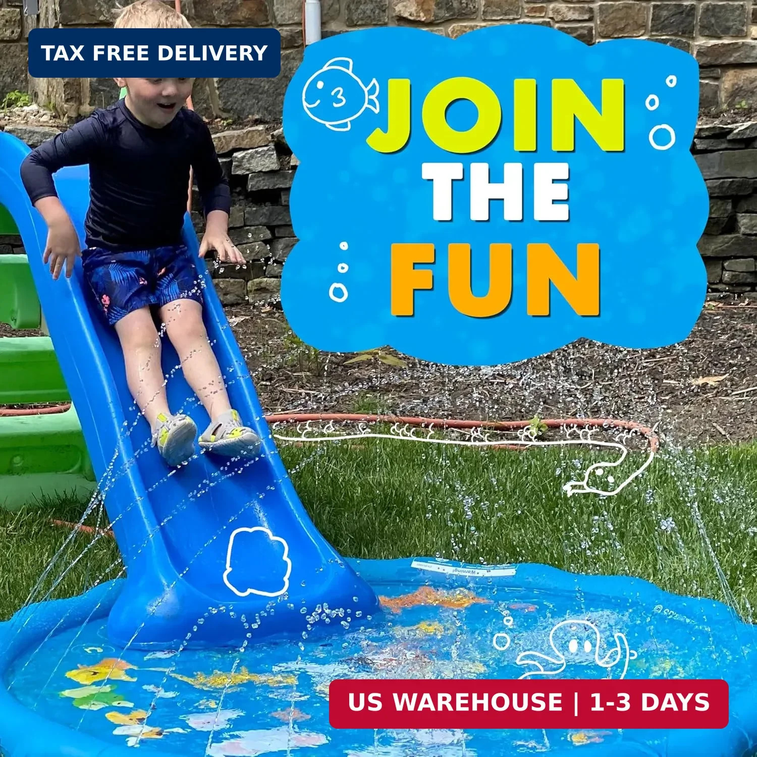SplashEZ 3-in-1 Splash Pad, Sprinkler for Kids & Baby Pool for Learning - Toddle gallery