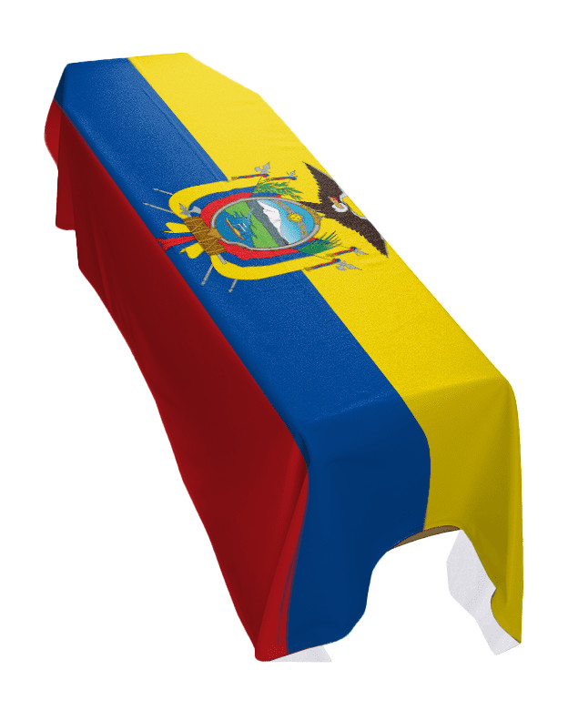 Ecuador Coffin Drape Flag - Premium Quality and Made To Order in the UK gallery