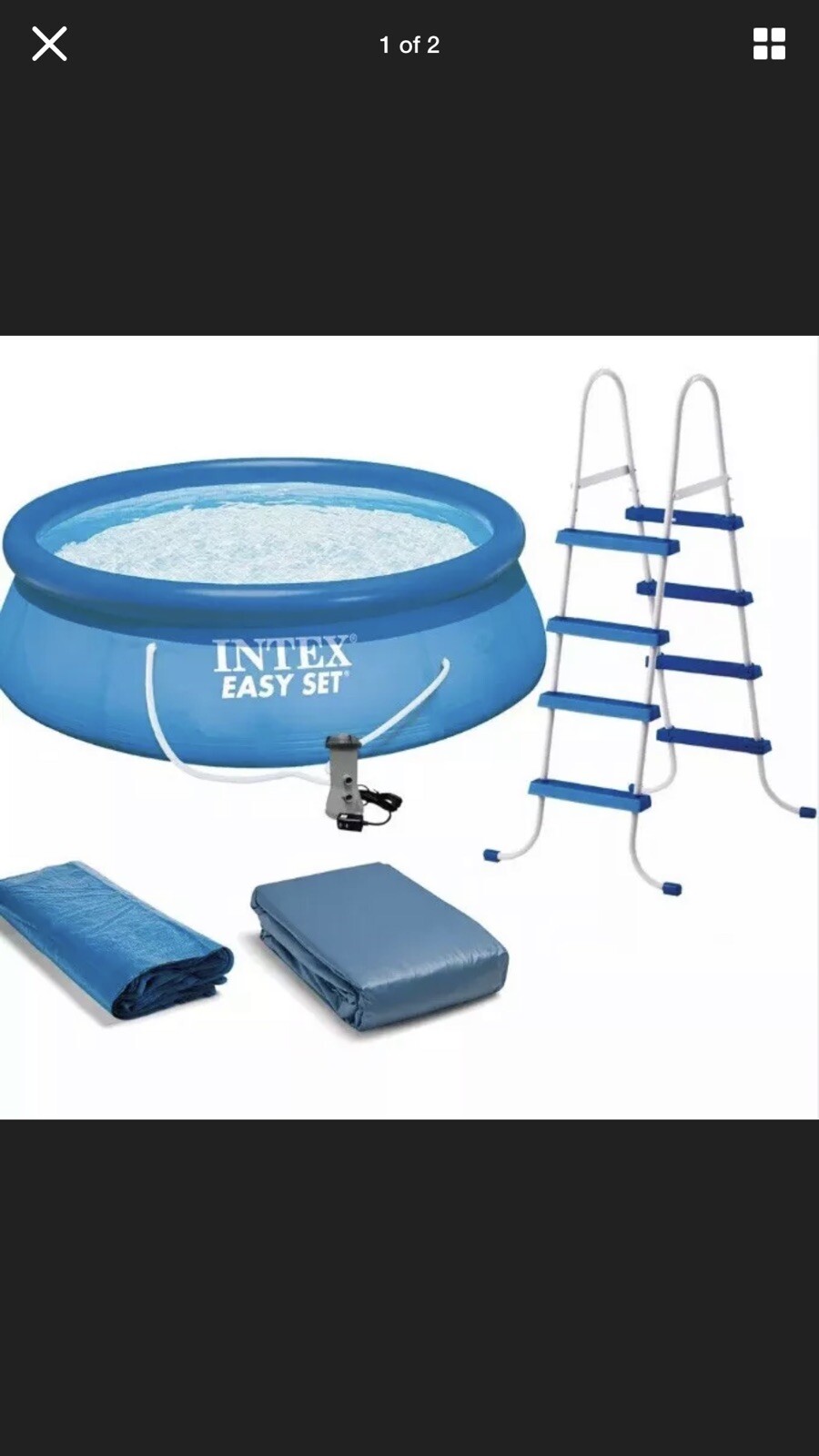 Intex 15' x 48" Inflatable Easy Set Above Ground Swimming Pool w/ Ladder & Pump gallery