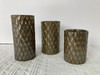 3 Pc PartyLite Ceramic Elevated 6, 5, & 4" Tealight Candle Holder Trio P99002 EX gallery