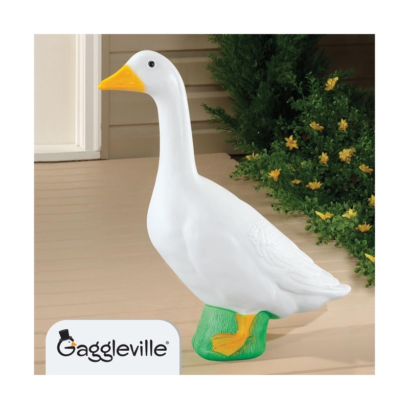 Fox Valley Traders Official Gaggleville 23" Large White Goose, Plastic Garden... gallery