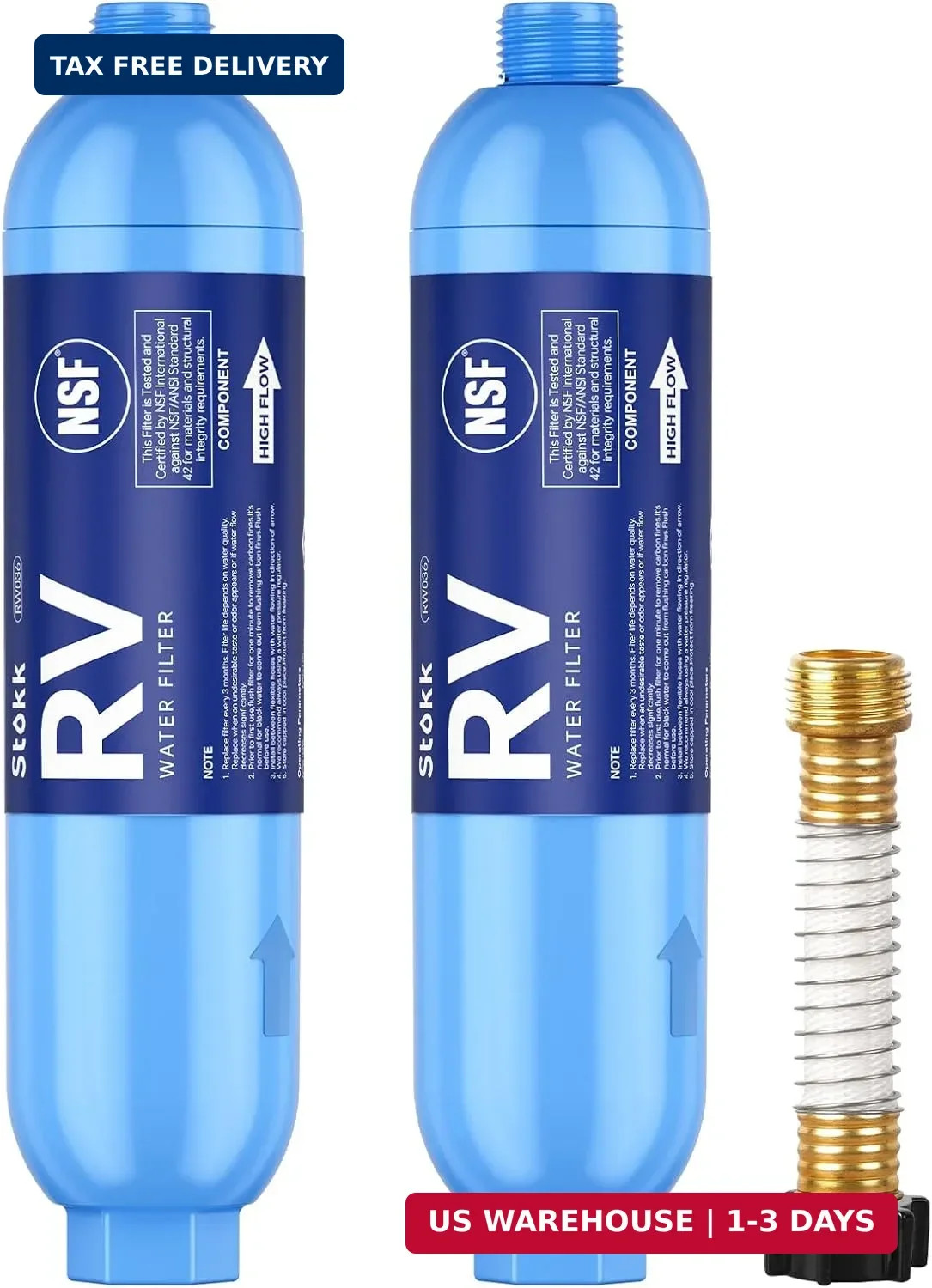 Stokk RV Water Filter with Flexible Hose Protector, NSF Certified, Inline Water gallery