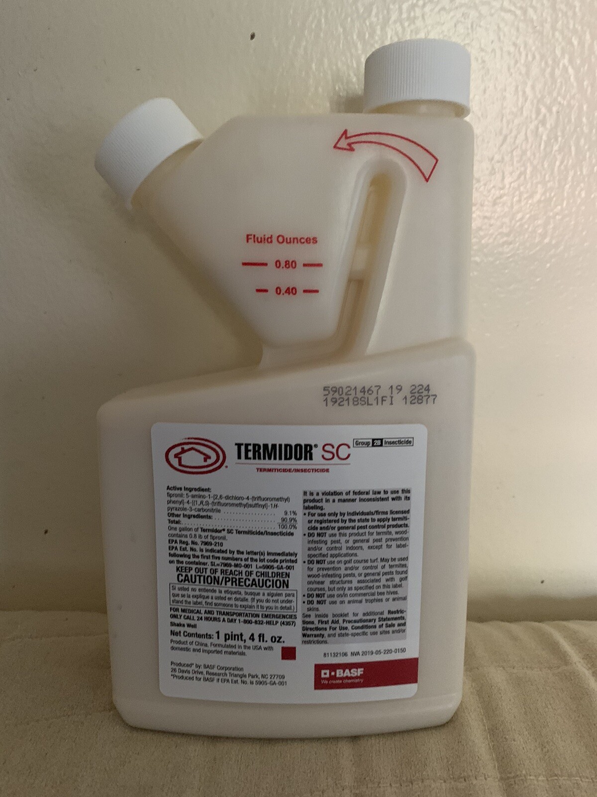 Termidor SC 20 oz. BASF Termiticide Insecticide - NOT FOR SALE TO: NY, CT, IN,SC gallery