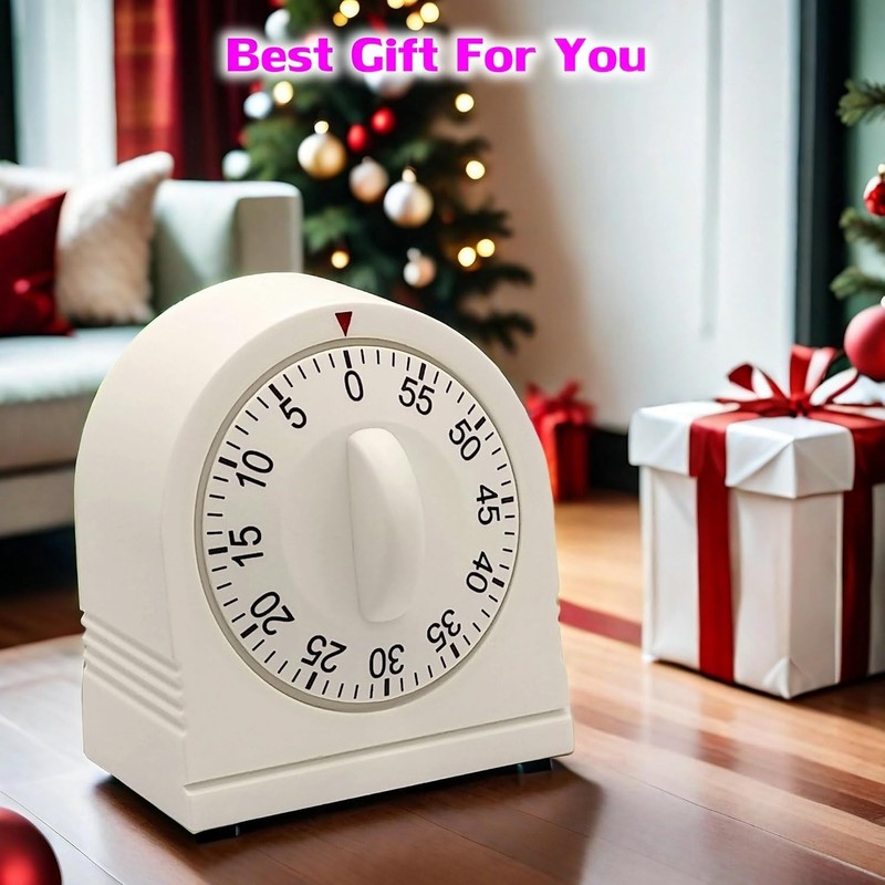 60 Minute Wind Up Timer, Visual Mechanical Timer with Loud Alarm, Manual Countdo gallery