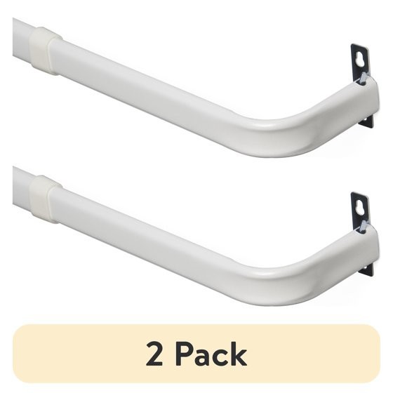 (2 pack) Mainstays 3" Basic Metal Wrap Around Adjustable Curtain Rod gallery