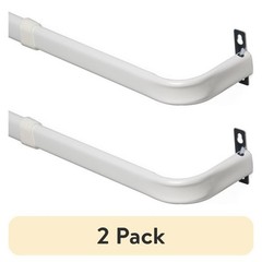 (2 pack) Mainstays 3″ Basic Metal Wrap Around Adjustable Curtain Rod