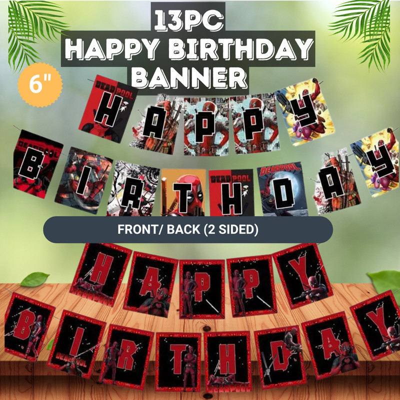 DEADPOOL Cake table Birthday Balloons PARTY balloon supplies decoration banner gallery