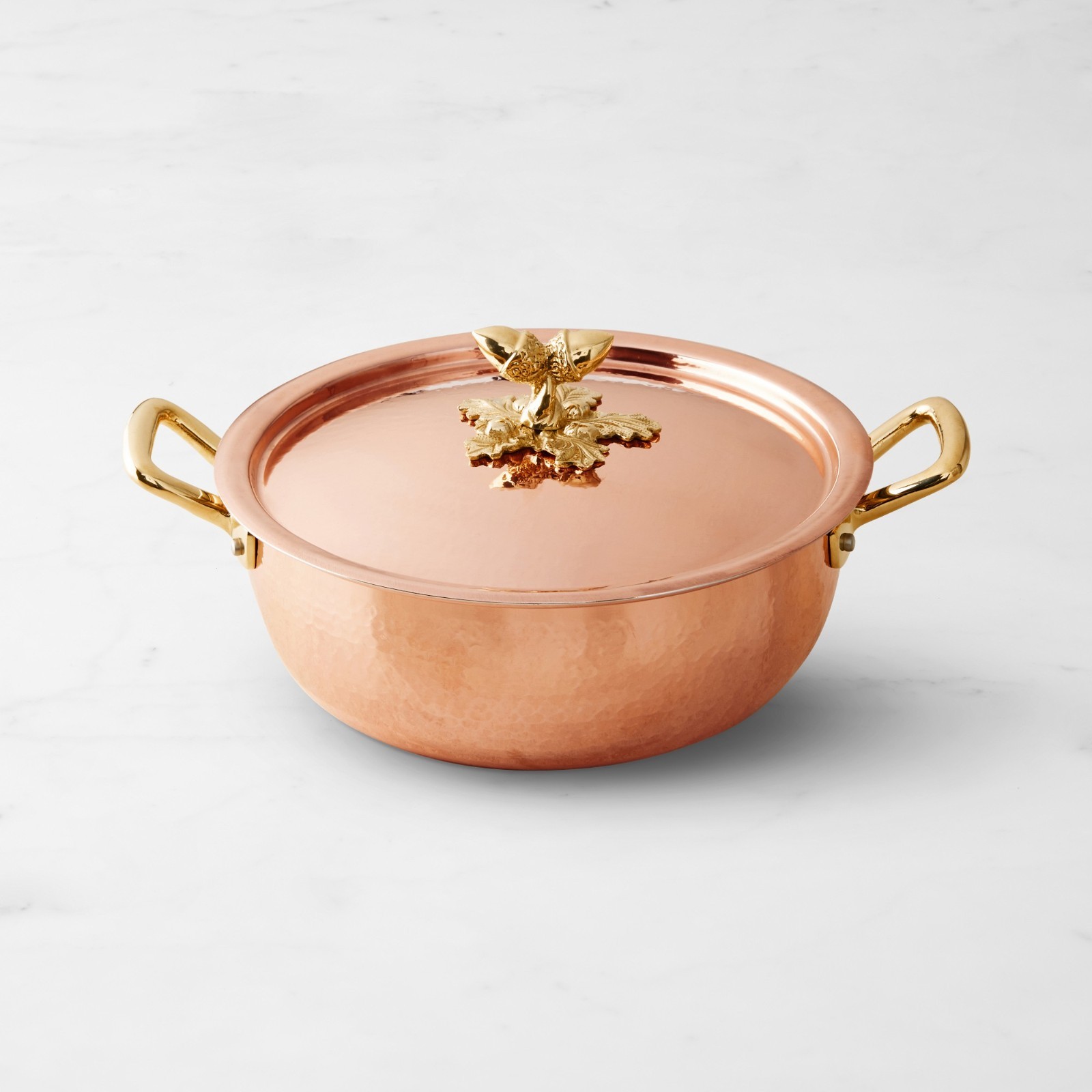 Ruffoni Historia Hammered Copper Chef Braiser 3.5 Qt + Acorn Knob Italy Cookware gallery