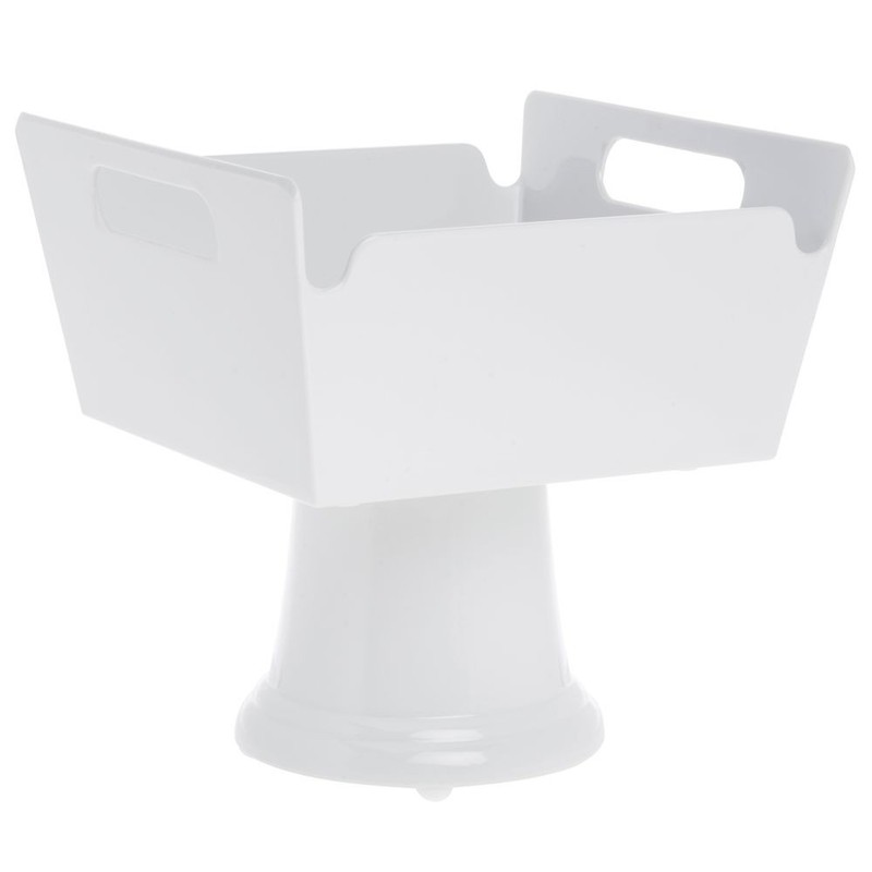 HUBERT® Serving Bowl with Handles Square White Melamine - 8" L x 8" W x 4 1/2" H gallery