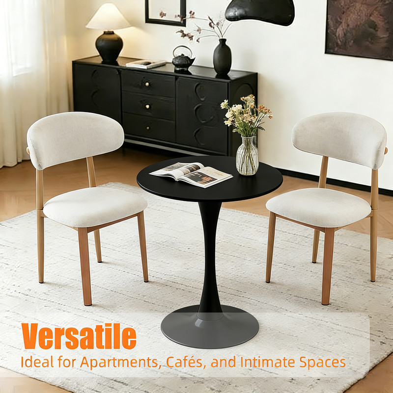 24" Round Dining Table Modern Dining Table Dining Table Home Kitchen - Black gallery