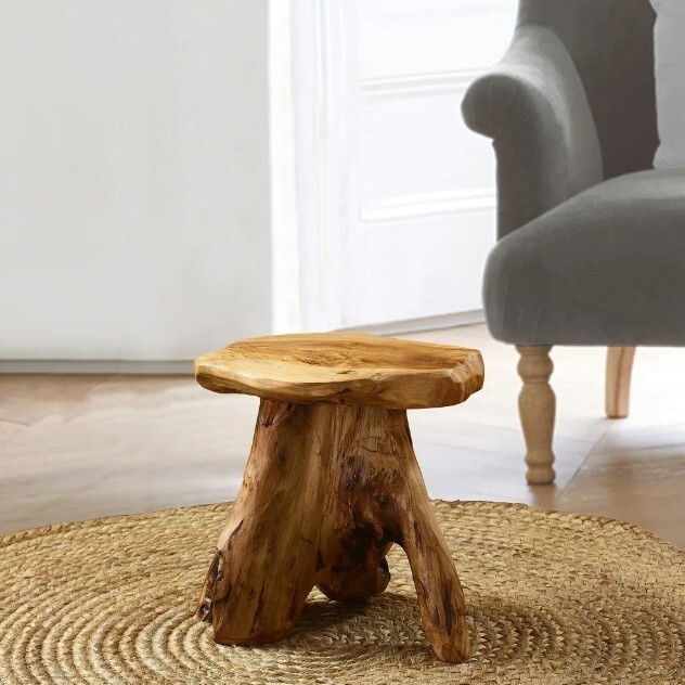 Cedar Root Natural Stool Mushroom Reclaimed Hard Side Table Stand Foot Wood End gallery