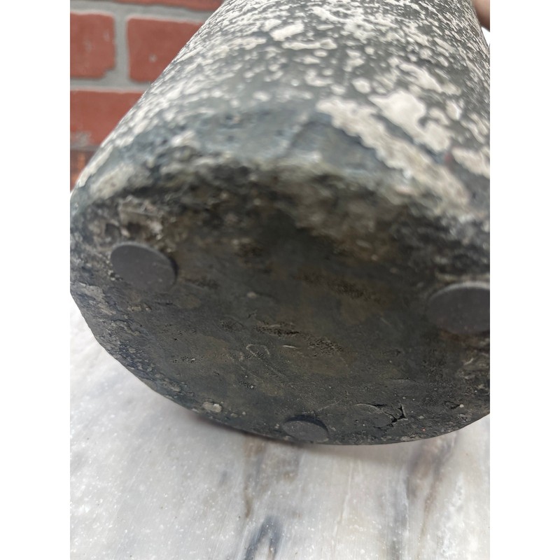 Bottle Vase, Heavy Ceramic Texture, Rustic Farmhouse, Distressed Stone Look gallery
