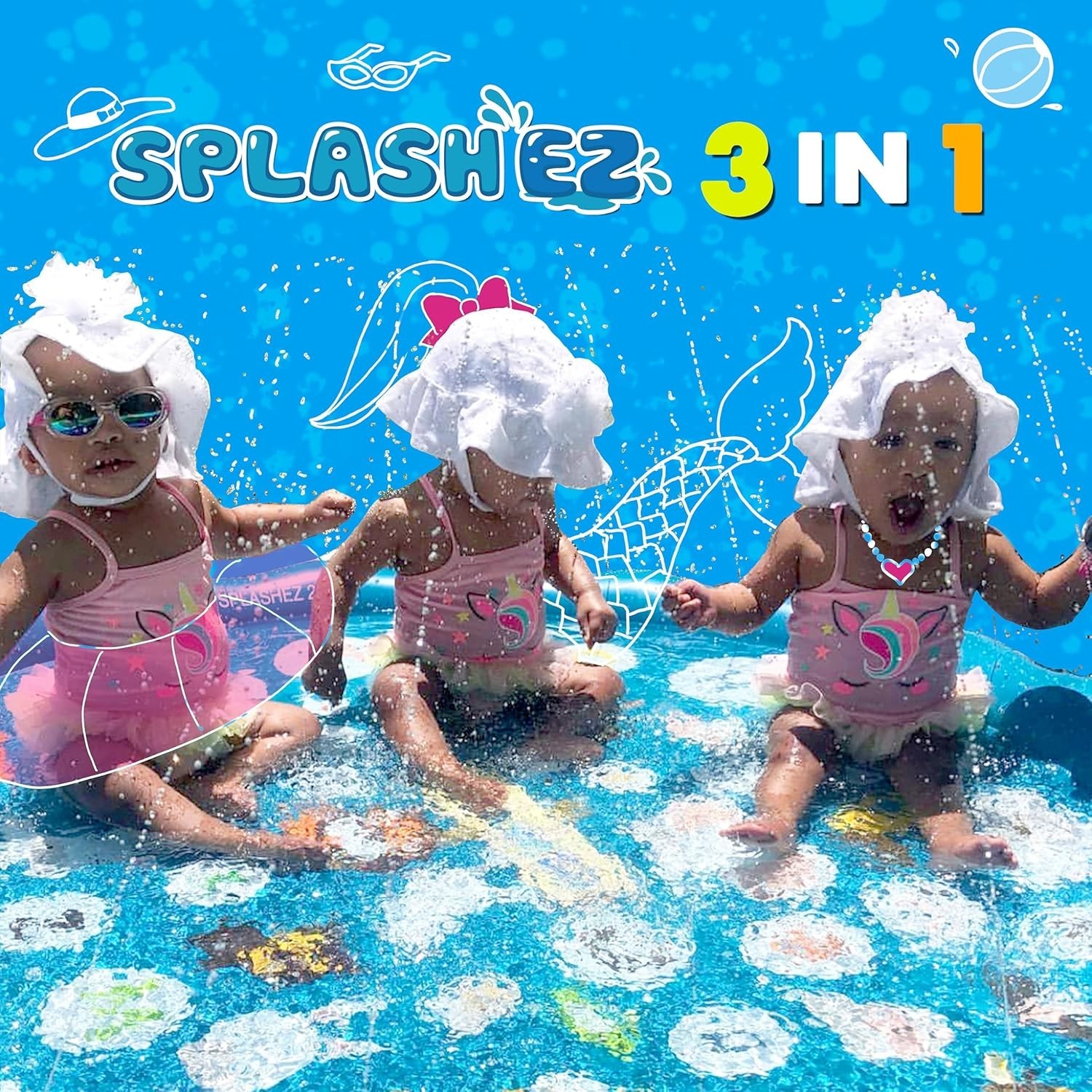 SplashEZ 3-in-1 Splash Pad, Sprinkler for Kids & Baby Pool for Learning – Toddle gallery