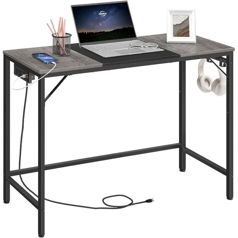 Durable Compact Computer Desk W/ Storage Hooks Home Office Study Gaming New gallery