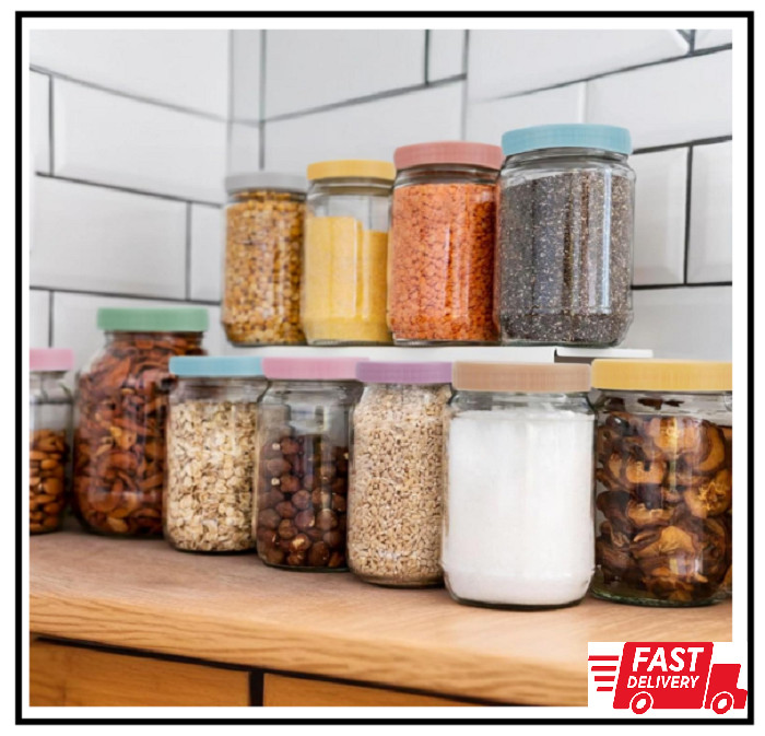 Wide Mouth Mason Jar Lids - 8PCS Colored Mason Plastic Lids Wide Mouth, Leak Pr gallery