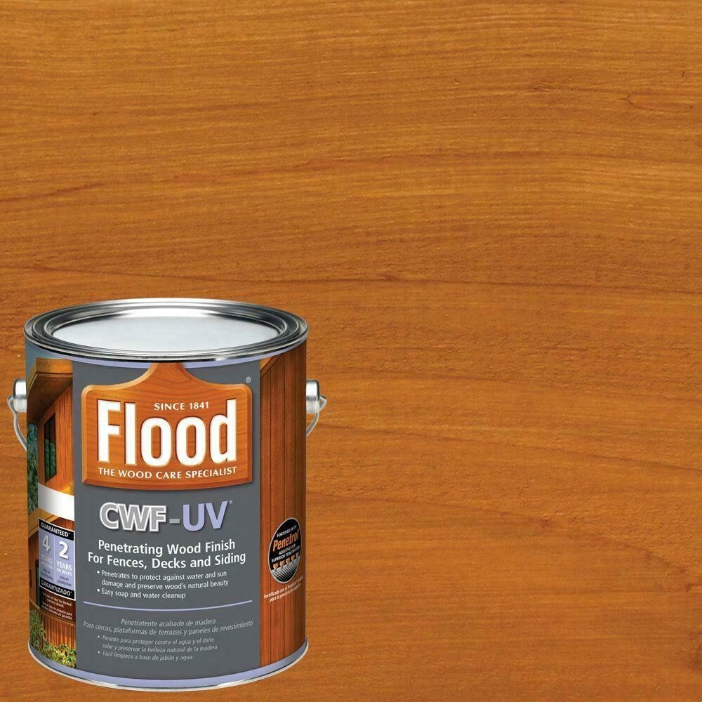 1 gal. Cedar Tone CWF-UV Waterproof Exterior Wood Finish Deck Patio Stain Fence gallery