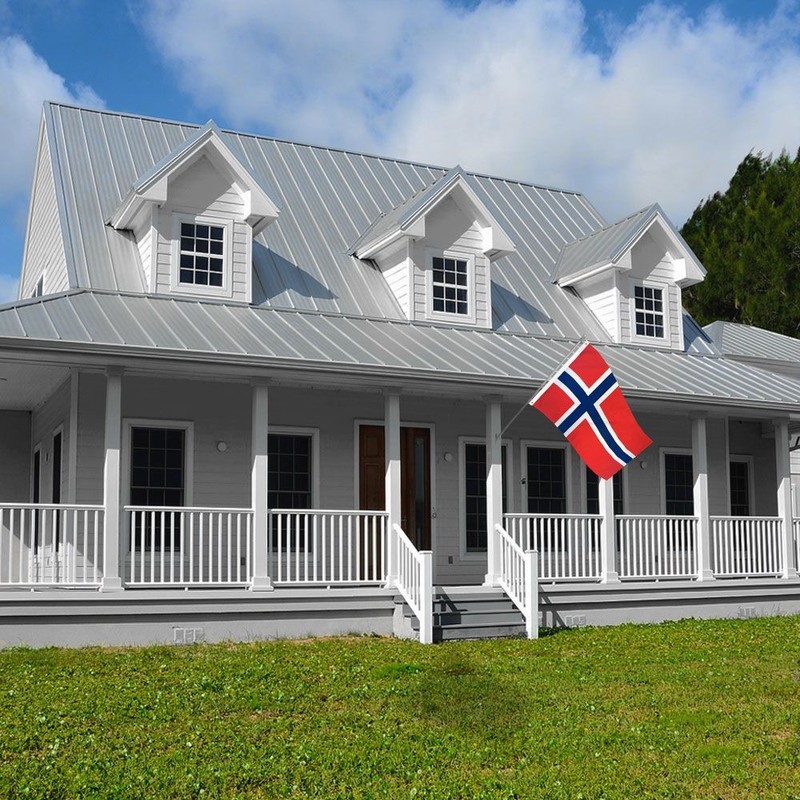 "NORWAY" flag 2x3 ft polyester banner sign Norwegian UN United Nations gallery