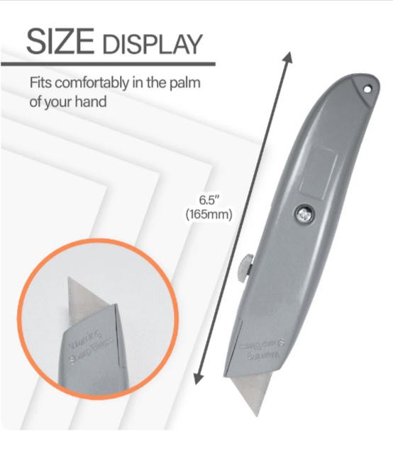BAZIC Retractable Multipurpose Utility Knife, Box Cutter, Box Knife gallery