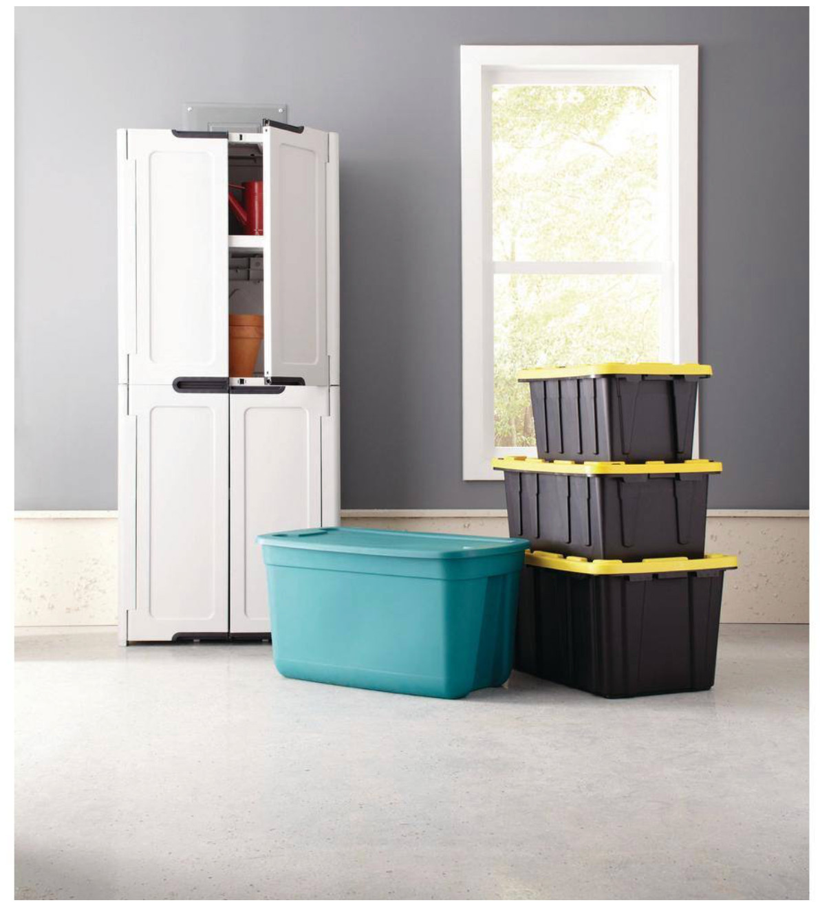 HDX Freestanding Garage Base Cabinet in Light Grey (30 in. W x 36 in. H x 19 in gallery