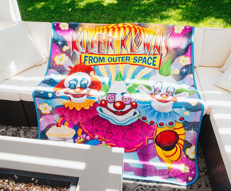 Killer Klowns From Outer Space Characters Raschel Throw Blanket | 45 x 60 Inches gallery