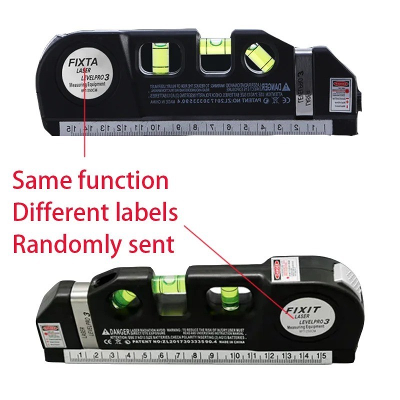 Multipurpose Laser Level Vertical Horizon Measuring Tape Aligner Metric Rulers gallery
