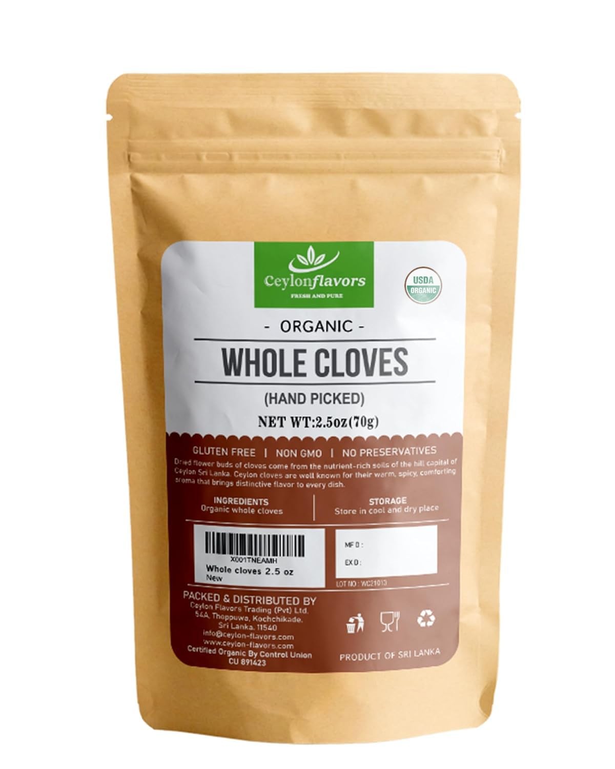 Ceylon Flavors Fresh and Pure Organic premium hand 2.5 Ounce (Pack of 1) gallery