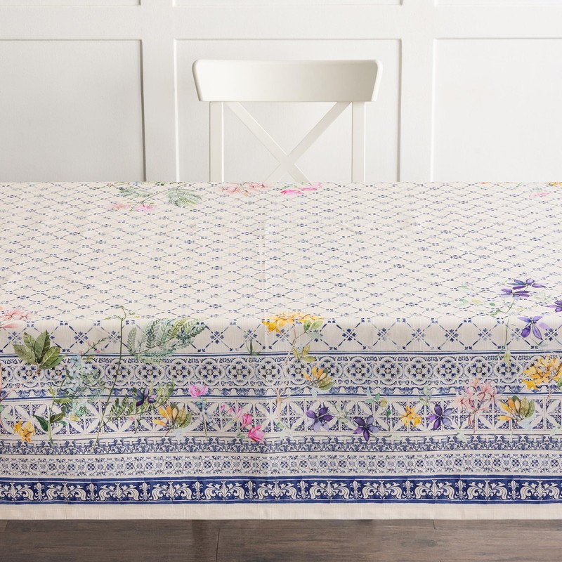 Table Cloth Rectangle Table 100% Cotton 60 x 90 Inches Tablecloth Reusable De... gallery