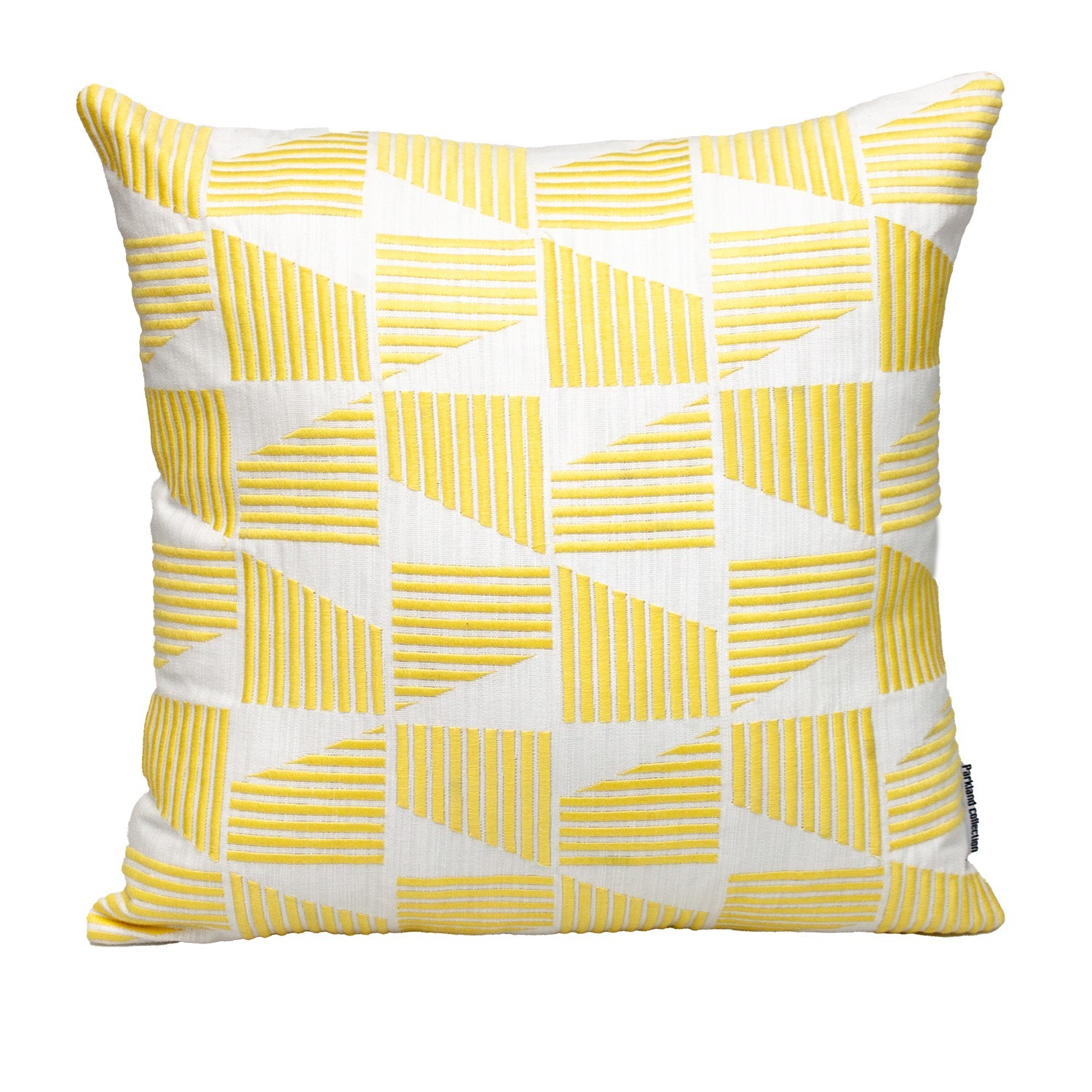 Parkland Collection Benu Yellow Geometric Throw Pillow 18x18 Cotton gallery