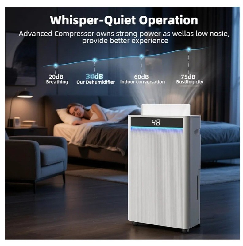 Dehumidifiers Max 70 Pint/Day, Compressor Dehumidifier with Humidity Control gallery